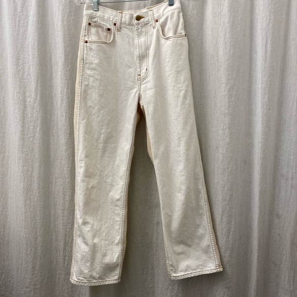 B SIDES Denim - B Sides Plein Style Jeans 100% Cotton Contrasting Ivory Canvas White Denim 28